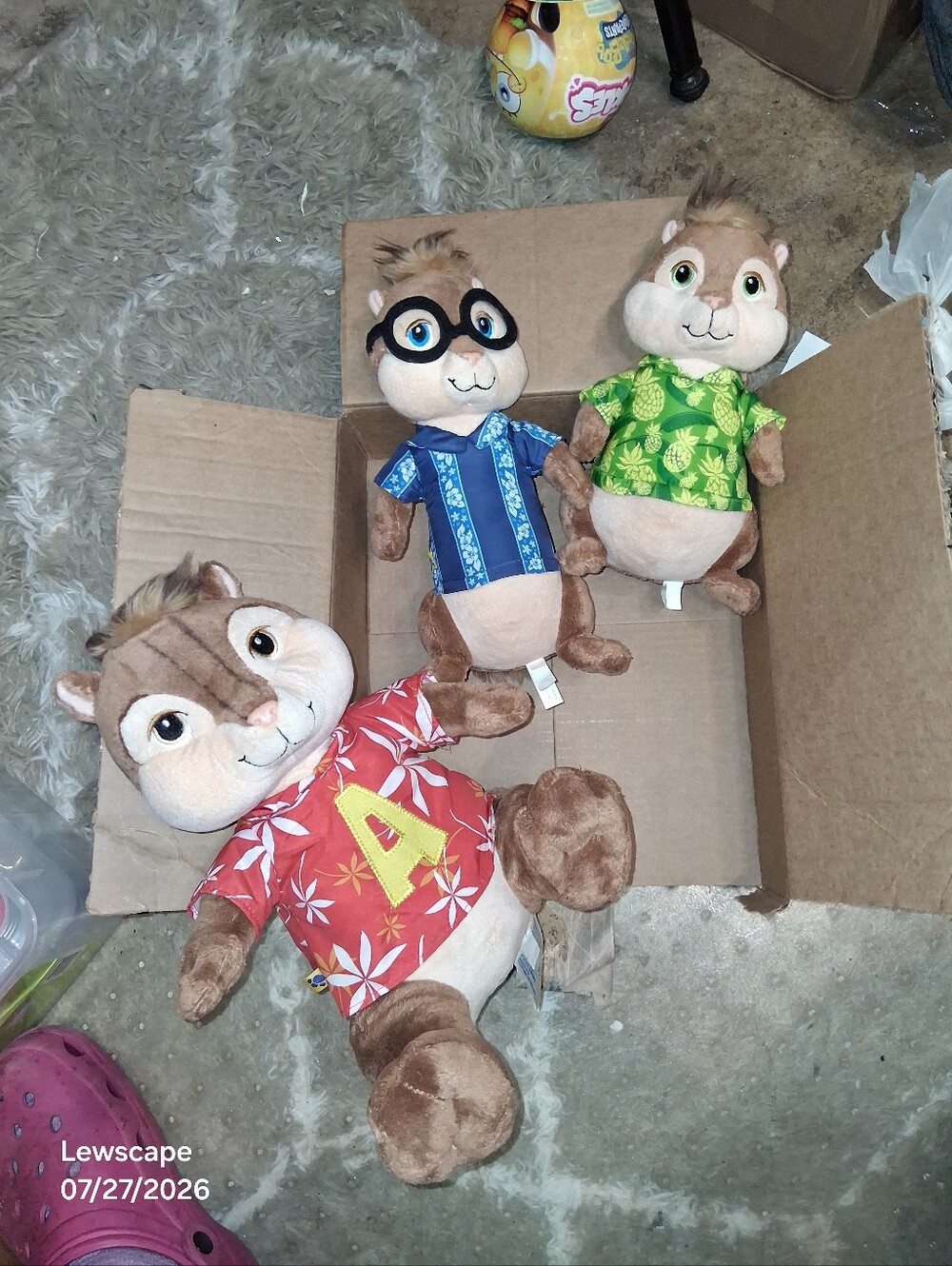 Alvin and the Chipmunks Plush Toy Trio - Red, Blue, Green Shirts